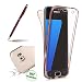 Produktbild für Galaxy S8 Hülle, Clear Cover für Samsung Galaxy S8 360 Grad Full Body Silikon Schutzhülle, Girlyard Ultra Dünn Weiche TPU Transparent Vorne Hinten Komplett Schutz Handyhülle (Klar Rose Gold)
