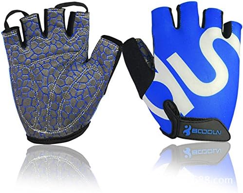 Best Spring Summer Autumn Pro Fingerless Cycling Gloves Jel Padded XXL Blue For Mountain Road Racing Biking Cross Training Gym Workout Exercise & Other Outdoor Sports