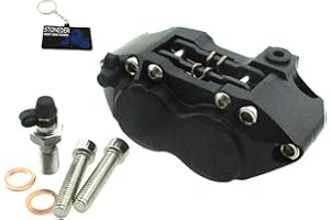 ‎STONEDER STONEDER Schwarzer Performance Racing 4-Kolben Bremssattel für Pit Dirt Mini Super Motard Bike Scooter