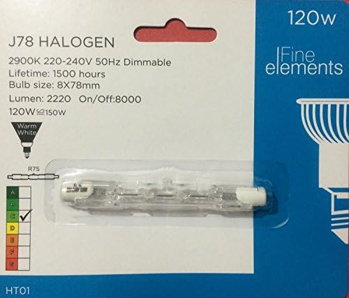 2X Energy saving 120w equivalent R7s Linear Halogen floodlight J78 security light bulb 78mm length