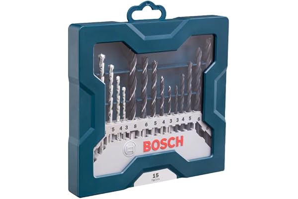 Bosch Professional 15 pcs wood + metal + masonry drill bit set