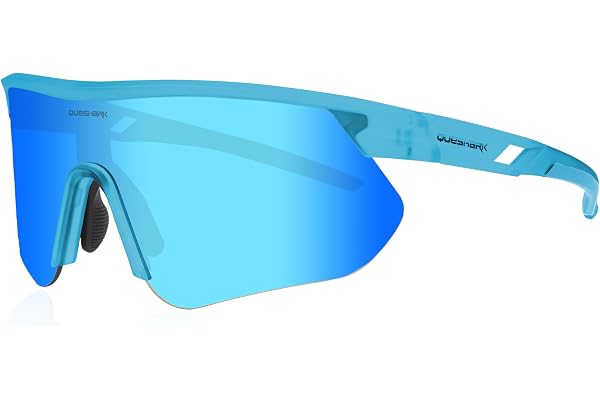 Queshark Lunette de Cyclisme, Lunette Running Homme Femme, TR90 Cadre & Protection UV400 Lunette Vélo, Lunettes de Soleil Homme Sport pour Cyclisme Conduite Golf Ski Pêche Course à Pied