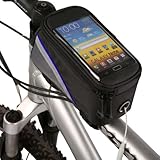 Goliton® 5.5 inch Cycling Bicycle Bike Front Tube Trame Bag for iPhone 4 4S iPhone 5 Samsung HTC - Black/Blue