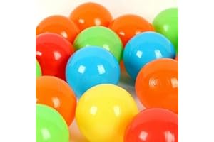 Yirtree 50 Pcs Ocean Wave Ball Colorful Plastic Pit Ball Water Pool Outdoor Kids or Toddler Toys 5.5 cm