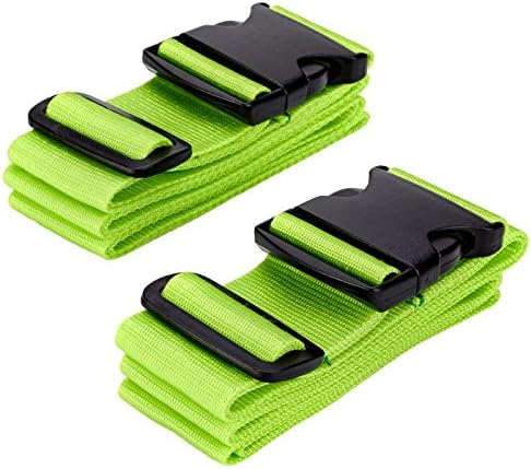 Luggage Straps Suitcase Belt Adjustable Trolley Strap Travel Accessories Packing Belt Heavy Duty Cross Straps 2-Pack