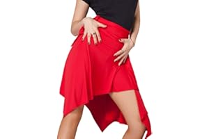 Grouptap Latin dance motony black/red/purple womens skirt wear ballroom tango chacha salsa samba girls performance practice outfit