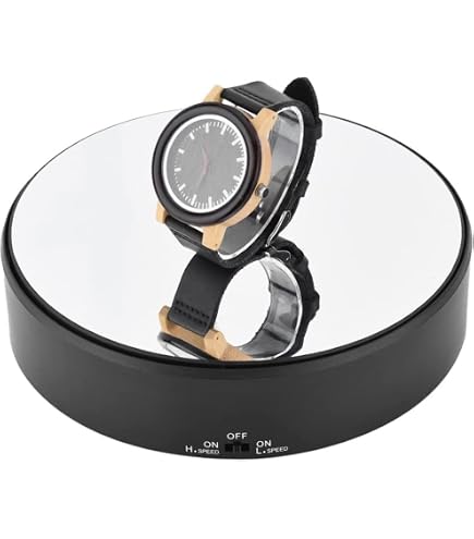 Présentoir Rotatif 25 Cm Avec Lumière - Vitesse Réglable, Charge 25 Kg, Moteur Silencieux <50 DB