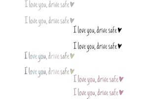 FZOERZL I Love You Driving Safe Mirror Sticker, Drive Safe I Love You Rearview Decal, Rear View Mirror Decal, Car Stickers Decal-8Pcs