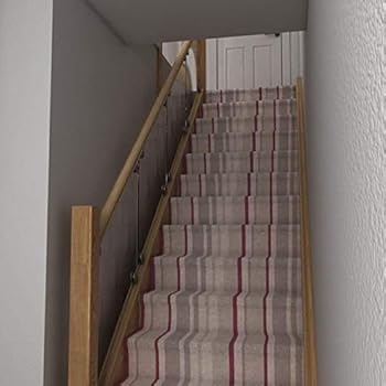 Oak Handrail Glass Staircase Balustrade Kit Fit Staircase 440