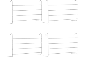 Flatro Radiator Airer 4 Tier - Radiator Clothes Drying Rack - Over Radiator Clothes Airer Indoor - Space Saving Towel Hanging Rail - Radiator Hangers for Drying Clothes (Pack of 4)