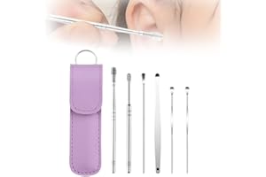 ‎CLRZOL Ohrenreiniger, Ohrenreinigungswerkzeugset, Ohrenreinigungsset, Tragbares Spiral-Ohrenschmalzreiniger-Werkzeugset (Lila)