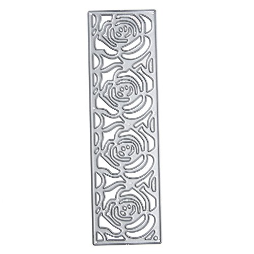 Amazingdeal365 Roserahmen Metall Form Schablonen Schneiden DIY Dekor Sammelalbum Karten Buchzeichen Lesezeichen als Geschenk für Freunde Geburtstag Kinder,Kindergarten Hobby Schule Handarbeit Unterricht usw. Ein tolles Geschenk!