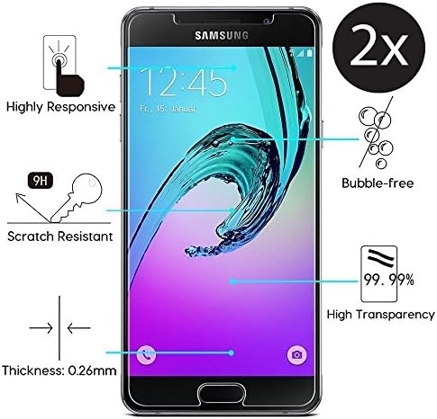 TopgadgetsUK {2pack} Galaxy A5 2017 Tempered Glass Screen Protector, Premium Ultra Thin Lightweight Premium Quality Explosion-proof Hardness Tempered Glass Film for Samsung Galaxy A5 2017