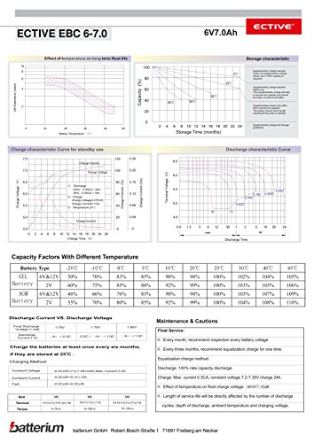 ECTIVE EBC-Serie | 6V USV Bleiakku | 6 Varianten: 1,3Ah – 12Ah |Wartungsfreier Blei-AGM-Akku, Blei-Vlies-Akku, AGM-Akku, Bleigelakku, Blei-Akku, Blei-Batterie, geeignet für USV-Anwendungen - 4