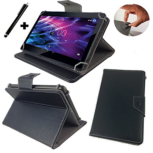 3er Set - ALDI Medion Lifetab P8502 MD 99814 / 20,32 cm / 8 " Tablet Pc Tasche + touch Stift + Schutzfolie - 9 Zoll Schwarz 3 in 1
