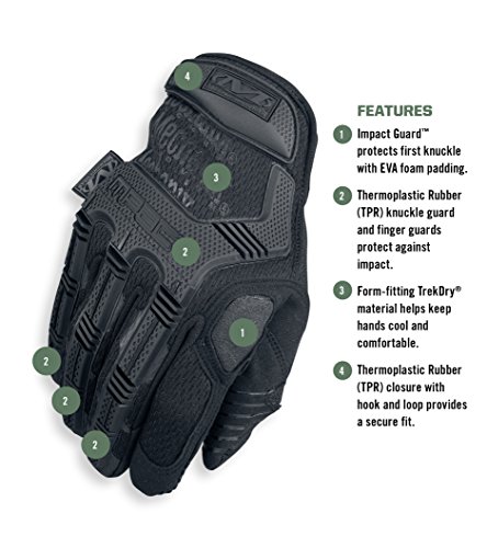 Mechanix Wear - M-Pact Covert Gants (Large, Noir)