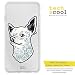 Produktbild Funnytech Huawei Honor 10 Hülle SchutzHülle Soft TPU Silikon Transparent für Huawei Honor 10 l Case, Cover, Handy, High Definition Druck [Dibujo Chihuahua Hipster Fondo transparente]