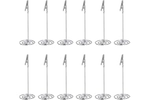 Tincogo Argenté Mémo Clip en Métal Support Stand avec Fermoir Alligator Pour Photos Carte Note Trombone Lot de 12