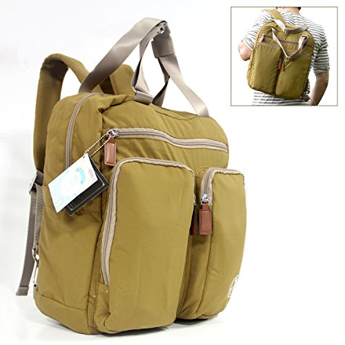 Abonnyc Large Fashion Diaper Backpack Baby Backpack Baby Diaper Dots Diaper Tote Bag / Shoulder Bag Nappy Changing Bag Fit Stroller Muti Functional for Moms and Dads(green)