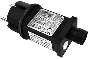 31V 6W LED Netzteil,BOLWEO LED Niederspannungs Transformator mit 8 Lichtmodi,Timerfunktion,Speicherfunktion,IP44 GS Stecker für Weihnachtsbeleuchtung, Lichterkette