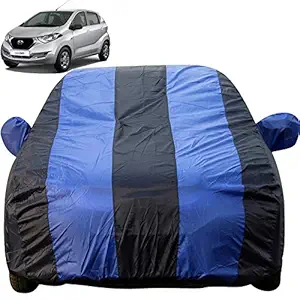 Autofact Car Body Cover with Mirror Pockets Compatible for Nissan Redi Go (Triple Stitched , Bottom Fully Elastic , Royal Blue Color)