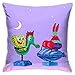 Produktbild Greatbe Throw Pillow Covers Spongebob Schwammkopf beidseitig Bedrucken Reißverschlussabdeckung für Couch Sofa Decor Kissenbezüge 18 x 18 Zoll