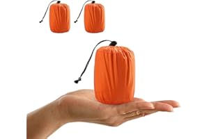 None Brand 2 Pack Emergency Sleeping Bag Survival Bivy Sack Emergency Space Blanket