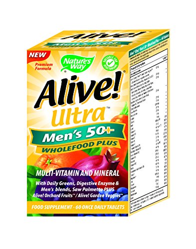 Alive! Ultra Men's 50+ Wholefood Plus Multivitamins - 60 Tablets