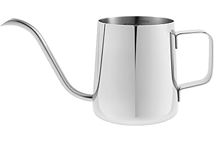 QINGLANG 350ml Small Watering Can for Indoor Plants Stainless Steel Bonsai Mini Metal Watering Can Watering Pot Gardening Tools for Indoor&outdoor Plant Seedlings(Silver)