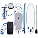 Produktbild YUEBO 305cm Aufblasbares SUP Stand-up Paddel Board 15cm Dickes, iSUP Paddle Board mit Einzelhub-Pumpe + 3-TLG. verstellbares Paddle + Grosse Tragetasche