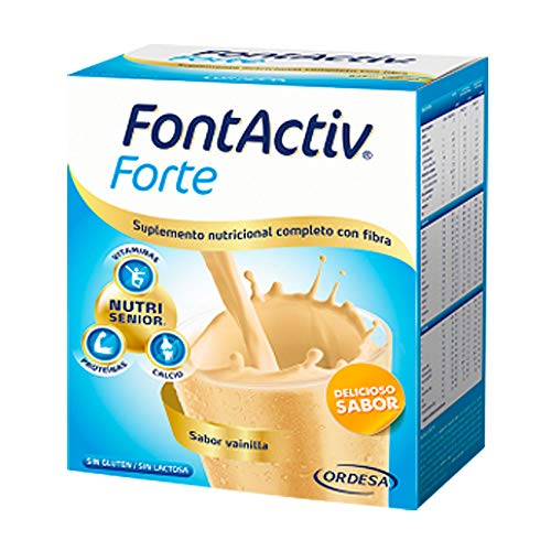 Ordesa DUPLO FontActiv Forte Sabor Vainilla Suplemento Nutricional para Adultos y Mayores, 2 x 14Sobres x 30g