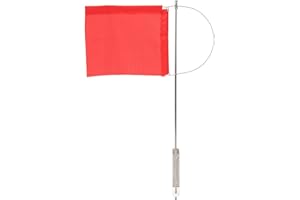 Jadeshay Wind Indicator Flag, Stainless Steel 304 Marine Mast Flag Marine Mast Flag Wind Indicator Red Nautical Wind Flag for Sailing Yachts (140mm*120mm/5.51x4.72 in)