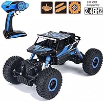 higadget Dirt Drift Waterproof Remote Controlled Rock Crawler RC Monster Truck, 4 Wheel Drive, 1:18 Scale 2.4 Ghz...