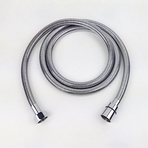 MINGOR Edelstahl Einfache Installation Flexible Brauseschlauch/Duschschlauch Badezimmer Rohraustausch, Poliert Chrom(1m) - 2