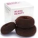 Wleec Beauty 3 Pieces Hair Donut Bun Maker, Large Medium Small Each One (Brown)