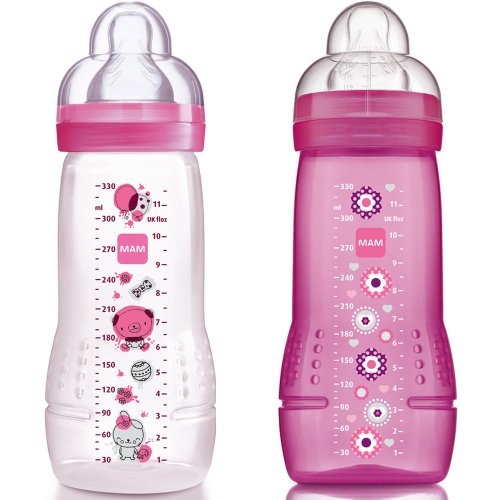 Mam 2 2nd Age 330ml Bottles 6 Months and + - Model : Girl