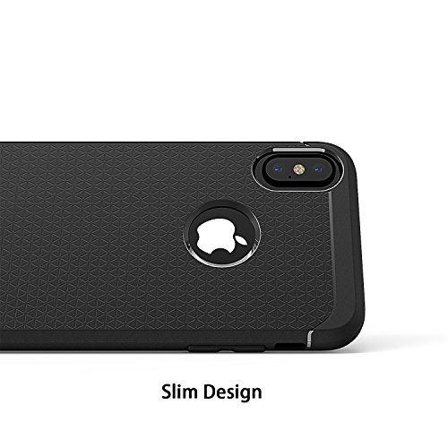  2-Pack  Funda iPhone X  Carcasa iPhone X SPARIN TPU Negra y Transparente  Flexibilidad   Contra Ara  azos   Anti-Golpe   Ajuste Perfecto  Carcasa  Funda de Silicona  Espalda Protecci  n Carcasa funda para iPhone X