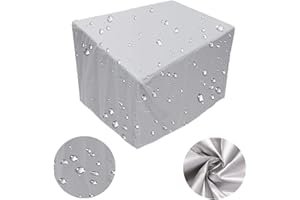 RNGCPTO Gartentisch Abdeckung 90x90, Schutzhülle Gartentisch 90x90x40cm Abdeckplane für Gartenmöbel Schutzhülle Gartenmöbel Abdeckhaube Rechteckige Winddicht Wasserdicht Anti-UV - (Silber 90x90x40cm)