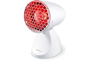 BEURER Sanitas SIL06 Infrared Heat Lamp Warm, soothing infrared light, Helps ease muscle aches & joint stiffness, Speed recovery, Improve complexion, With 5 angles of inclination - White - Pack of 1