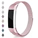 Produktbild Onedream Kompatibel für Fitbit Alta Hr Armband Metall Edelstahl Ersatzarmband Uhrenarmband Zubehör Band Kompatibel für Fitbit Alta Hr/Alta Damen Herren Rosa Rose Gold