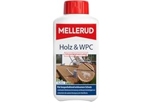 MELLERUD Legno & WPC Impregnante – Efficace protezione a lungo termine di superfici in legno, WPC e BPC per esterni – 1 x 0,5 l