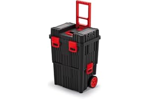KREHER Chariot d'atelier XL HD WHEELBOX Logic avec de nombreux accessoires pour Outillage L x P x H en cm : 45 x 35 x 91 cm Le mobile polyvalent – Privat & commerce.
