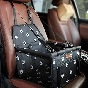 BYGD Pet Dog Booster Seat, with Upgrade Support Rod, Breathable and Foldable Pet Car Basket, Pet Dog Car Portable Seat, Suitable for Small and Medium Pets