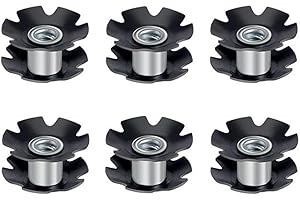 HOUSON Tuercas de estrella para bicicleta, 6 tuercas de estrella para bicicleta, horquilla delantera, núcleo de tuerca de estrella para bicicleta, tuercas de tubo de dirección, Accesorios Bici