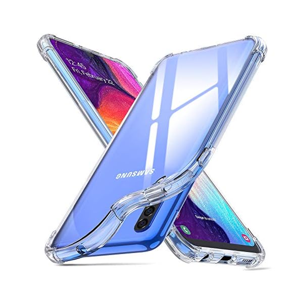 ORNARTO Funda Samsung A50,A50 Carcasa Silicona Transparente Protector TPU Airbag Anti-Choque Ultra-Delgado Anti-arañazos Case Caso para Teléfono Samsung Galaxy A50(2019) 6,4" Claro
