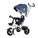 Produktbild Kinder Dreirad, 1-6 Jahre alt Faltrad, Kinderwagen, High-Carbon-Stahlrahmen, Sitz kann zurück und weiter gedreht werden ( Color : Blue )