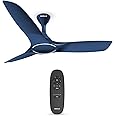 Havells 1200mm Stealth BLDC Ceiling Fan | Voice Controlled, Remote Controlled, High Air Delivery Fan, 5 Star Rated | Upto 60% Energy Saving, 2 Year Warranty | (Pack of 1, Indigo Blue)