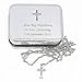 Rosary Beads and Personalised Box ~ Cross Motif Trinket Box, Keepsake Gift