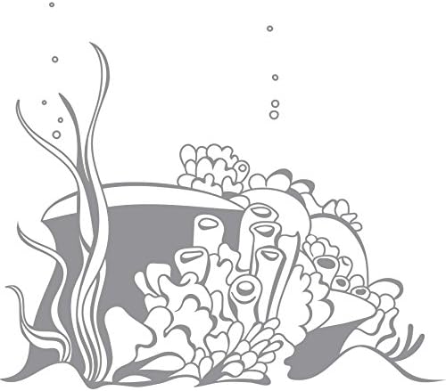 Size [60 cm x 52 cm] Corals, Coral reef vinyl sticker, vinyl wall art, sticker decal, bathroom décor, home, nursery, car sticker, choose from 18 colours by ThatVinylPlace