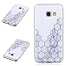 Price comparison product image KANTAS Silicone Marble Case for Samsung Galaxy A3 2017/A320F Soft Back Cover Rubber Gel Skin Case for Samsung Galaxy A3 2017 White Marble Pattern Case Protective TPU Bumper Ultra Slim Fit Protective Case for Samsung Galaxy A3 2017 Honeycomb